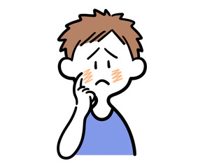 肌荒れを気にする男性