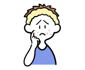 ニキビを気にする男性