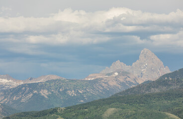 Scenic Landscape of the Teton Range in Idaho
