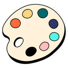 Vector Hand Drawn Paint Palette