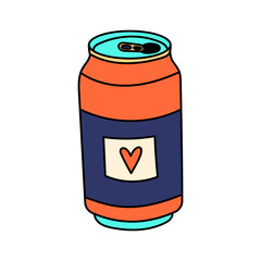 Hand Drawn Soda Can Or Fizzy Drink