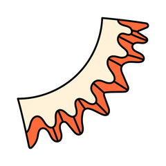 Hand Drawn Gear Wheel Shaped Element. pencil shavings