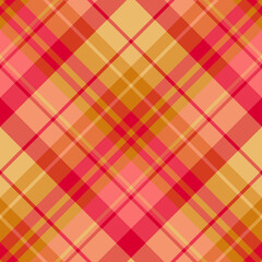 Seamless pattern in gentle pink and yellow colors for plaid, fabric, textile, clothes, tablecloth and other things. Vector image. 2