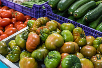 vegetables in a market