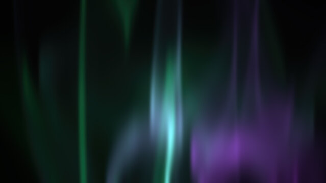 Abstract aura light background. 3d rendering Northern polar aurora borealis lights on dark.