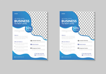Corporate business flyer template design set with marketing, business proposal, promotion, advertise, publication, cover page. new digital marketing flyer set.