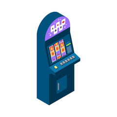 Slot Machine Isometric Composition