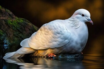 Dove of Peace as a digital illustration (Generative AI)