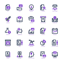 Business Analysis icon pack for your website design, logo, app, and user interface. Business Analysis icon mixed line and solid design. Vector graphics illustration and editable stroke.