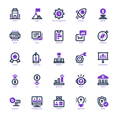 Business Analysis icon pack for your website design, logo, app, and user interface. Business Analysis icon mixed line and solid design. Vector graphics illustration and editable stroke.