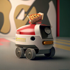 small grocery delivery robot. created using Generative All Technology