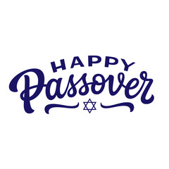 Happy Passover. Hand lettering text. Vector typography for posters, banners, greeting cards - 573305877