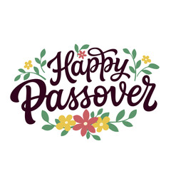 Happy Passover. Hand lettering text. Vector typography for posters, banners, greeting cards - 573305890