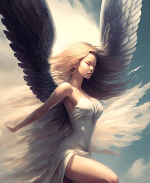 Angel of Wind, Generative AI Illustration