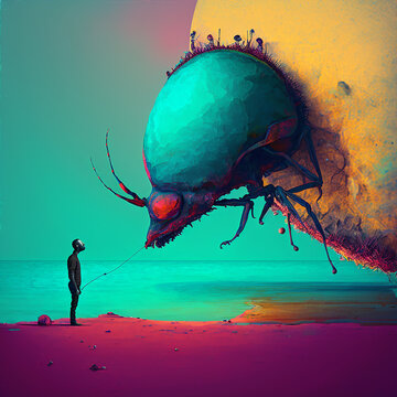 giant ant with human © Andrii Yablonskyi