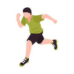 Running Arab Boy Composition