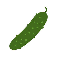 Fresh cucumber vegetable. Healthy food. Vector illustration