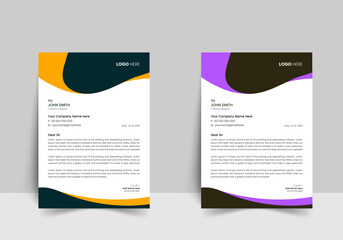 Vector modern company letterhead design template