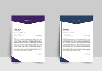 Vector modern company letterhead design template