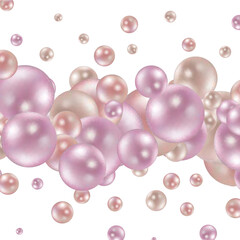 Pearl. Falling Gems Abstract Background. Shiny Design. Vector illustration. Collection. Luxury Beautiful Shining Jewellery Background with Pearls. eps 10