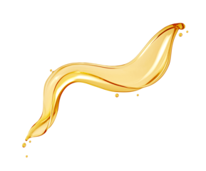 Beautiful splash with drops of sunflower oil