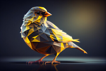 Beautiful abstract geometric canary concept, contemporary colors and mood social background.	 - obrazy, fototapety, plakaty