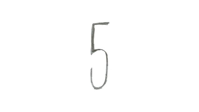 countdown from 10 to 0 handwritten sketch numbers animation