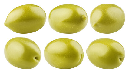 Olive isolated on white background, clipping path, full depth of field