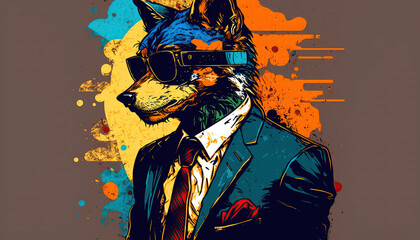illustrate wolf neat suit