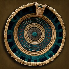 A traditional woven basket.