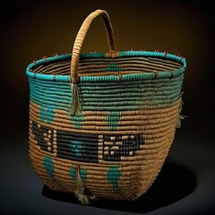 A traditional woven basket.