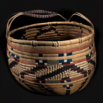 A traditional woven basket.