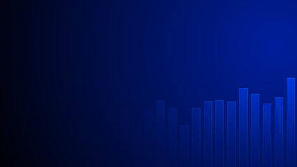 Abstract graph chart of stock market trade background.