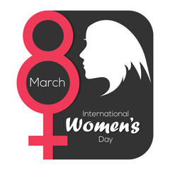 8 march international women's day with women vector elements 