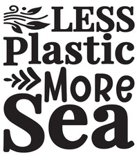 Less plastic more sea SVG cut files