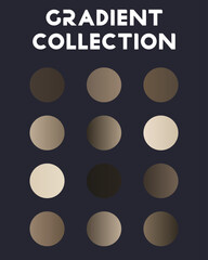 Fashionable color combination. Big collection of gradients. Vector illustration