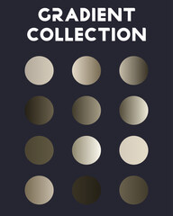 Fashionable color combination. Big collection of gradients. Vector illustration