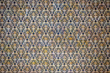 Spanish tile used to decorate the Plaza de Espana in Sevilla, Spain
