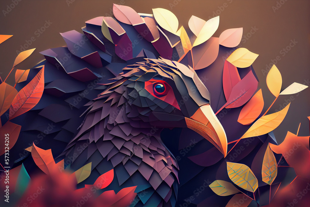 Aufkleber beautiful abstract eagle background. generative ai technology.