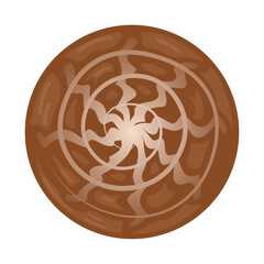 Beautiful latte art on white background