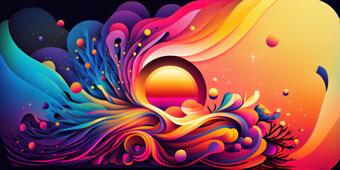 Fototapeta na wymiar Multicolor abstract illustration