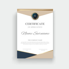 Naklejka premium Certificate of completion design. Certificate of achievement, education, award, scholarship, bachelor degree, diploma