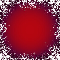 Ice crystals frame. Design border with frosted patterns on freeze winter window. Jpeg holiday background