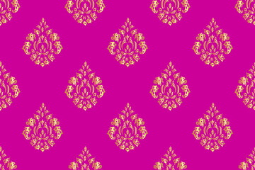 Seamless pattern with interesting doodles on colorfil background. Pano. Raster illustration.