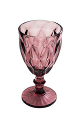 Glass glass patterns burgundy color isolated transparent background, png.