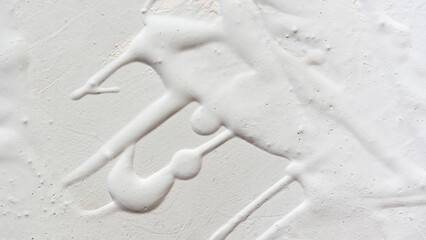 Abstract background white and gray textured putty wall	