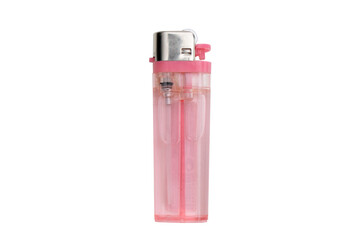 Lighter with gas insulated transparent background, png.