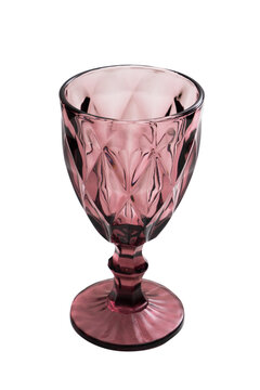 Glass glass patterns burgundy color isolated transparent background, png.