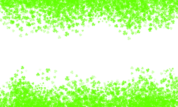 Shamrock Green Background St Patricks Day with green clover leaves falling 