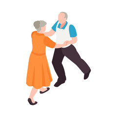 Dancing Senior People Composition